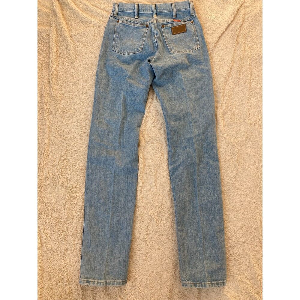 Vintage Wrangler Cowboy Cut 14MWZ 28x34.5 Antique Wash Marble Fade